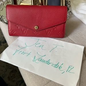 Louis Vuitton LV Long Wallet Portefeuille Sarah